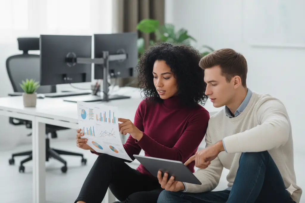 Empleados midiendo el bienestar personalizado con el método de Mentes Tranquilas  para empresas