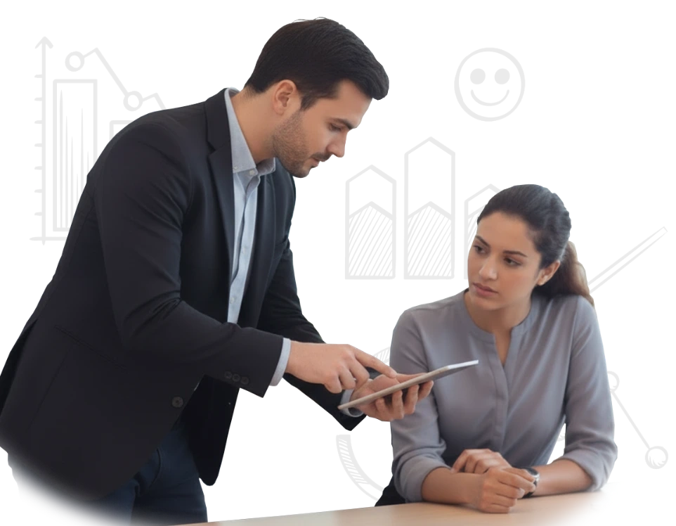 Equipo corporativo estudiando la manera de fortalecer el bienestar mental estratégico de las empresas y organizaciones